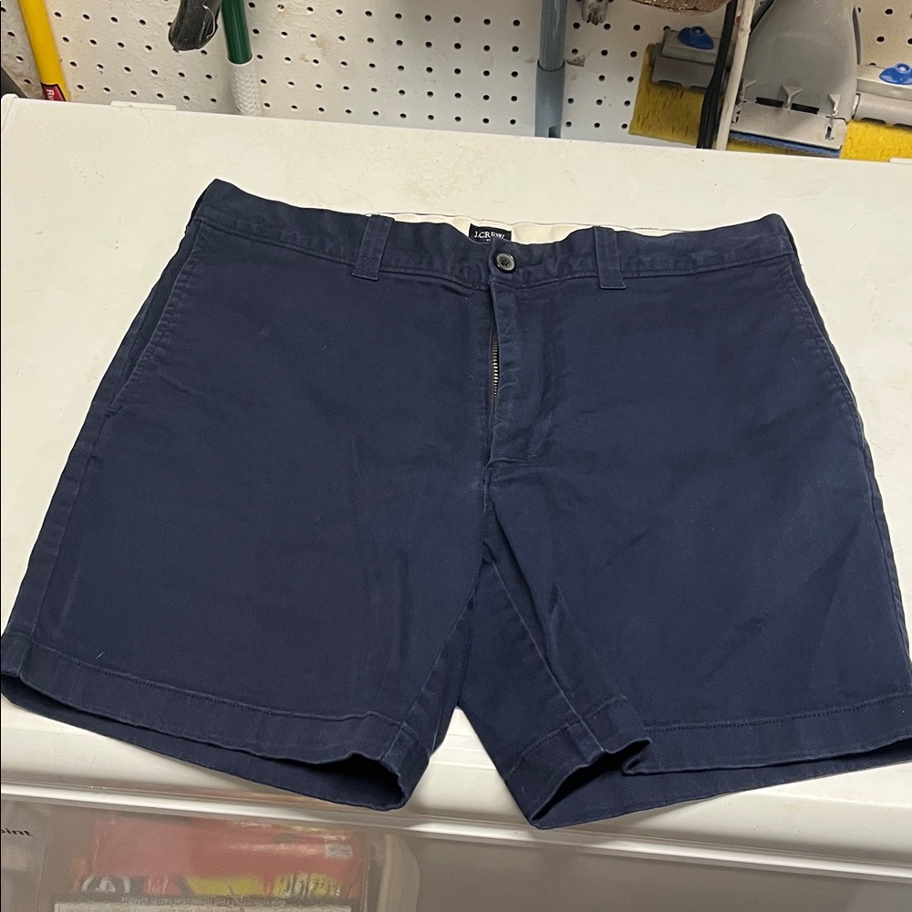 J. Crew Dark Blue Men's Flat Front Shorts